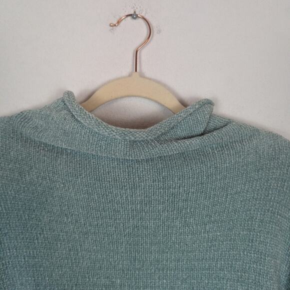 Eloquii Green Knit Long Sleeve Mock Neck Sweater - Picture 4 of 7